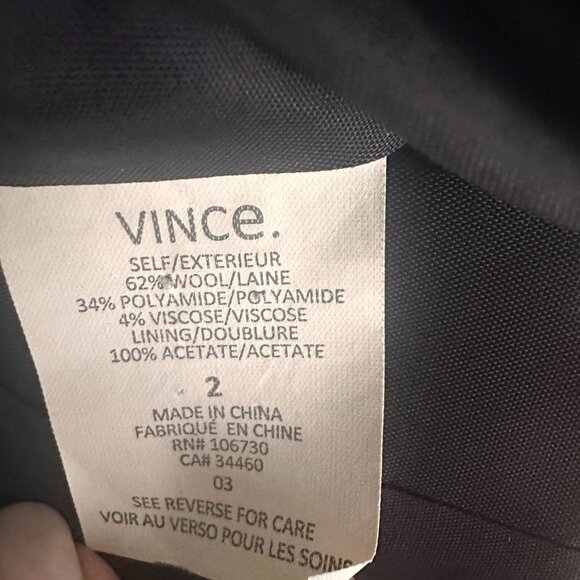 Vince round collar lined coastal blue jacket. Size 2. - Picture 10 of 16